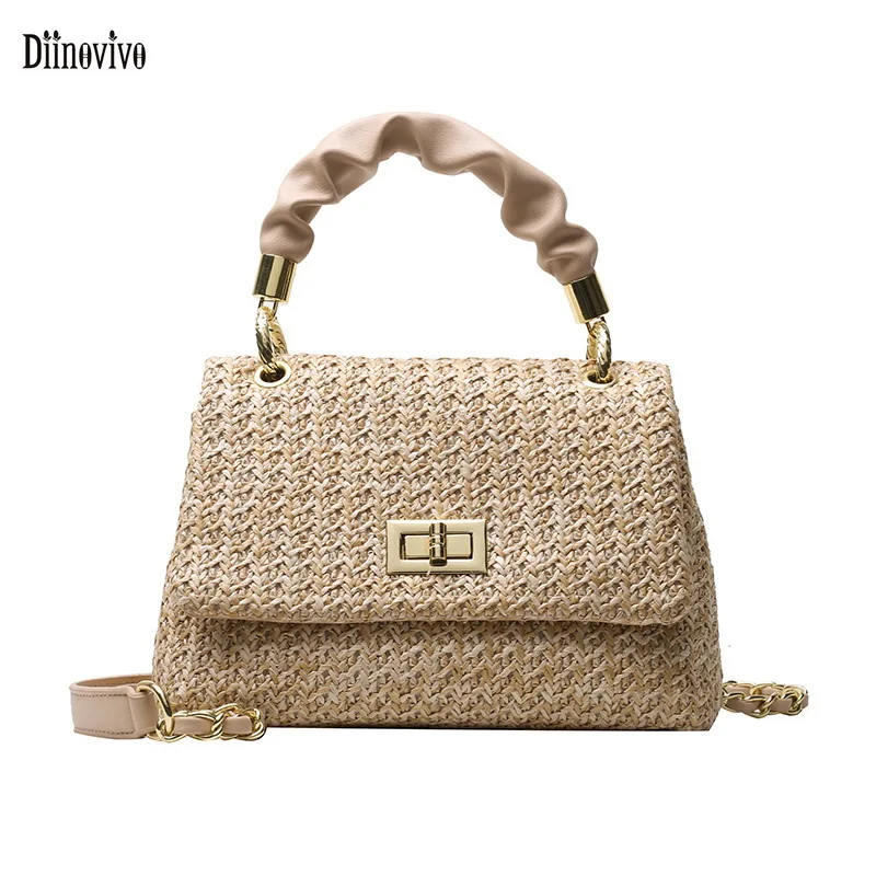 Diinovivo Summer Women Handbag New 2021 Square Lock Design Crossbody Bag For Women Shoulder Bags Beach Straw Bag Tote WHDV1818
Diinovivo Summer Women Handbag New 2021 Square Lock Design Crossbody Bag For Women Shoulder Bags Beach Straw Bag Tote WHDV1818