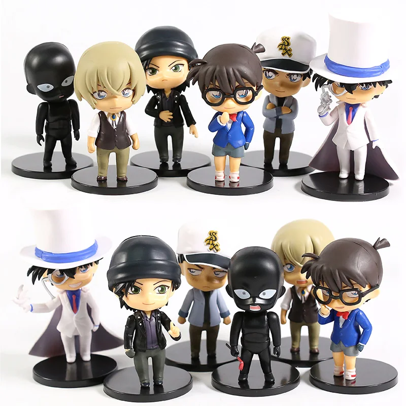 Detective Conan Kudou Shinichi Kid Hattori Heiji Akai Shuichi Furuya Rei PVC Figures Toys 6pcs/set
Detective Conan Kudou Shinichi Kid Hattori Heiji Akai Shuichi Furuya Rei PVC Figures Toys 6pcs/set