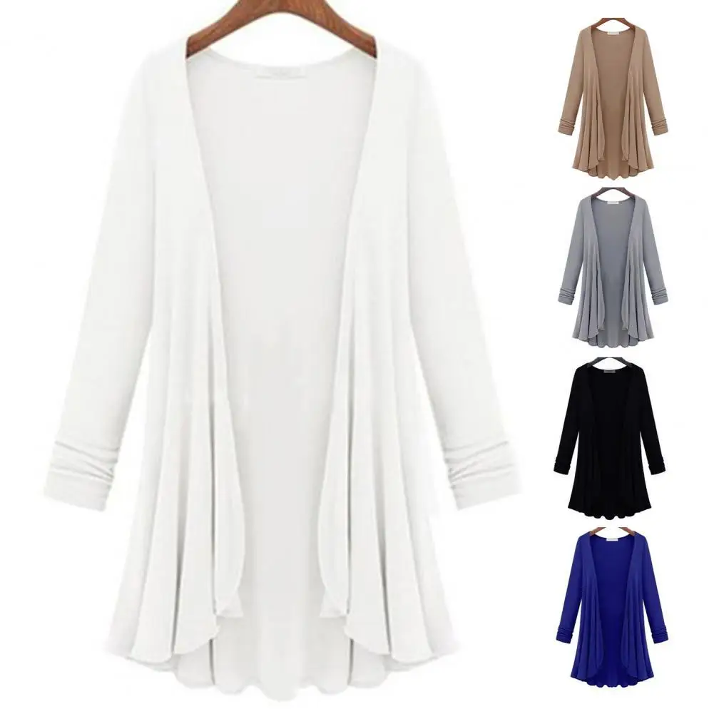 Shrink Resistant Classic Open Front Draped Hem Long Cardigan Autumn Winter Women Coat Open Front for Date
Shrink Resistant Classic Open Front Draped Hem Long Cardigan Autumn Winter Women Coat Open Front for Date