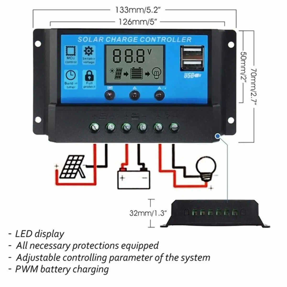 12V 24V 100W Flexible Monocrystalline Solar Panel For Car Boat Home Battery Can Charge Waterproof With PWM Controller | Электроника