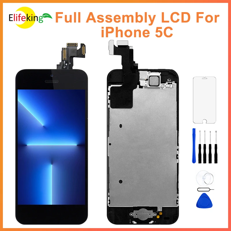 Полный комплект жк-экрана для iPhone 5C с 3D сенсорным экраном дигитайзер в сборе + закаленное стекло + инструменты + главная кнопка + фронтальная камера
Полный комплект жк-экрана для iPhone 5C с 3D сенсорным экраном дигитайзер в сборе + закаленное стекло + инструменты + главная кнопка + фронтальная камера