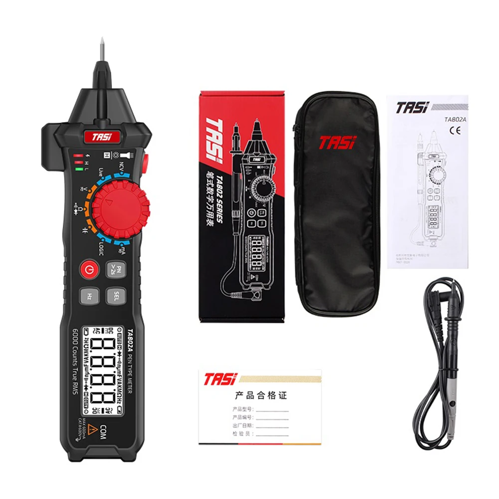 Digital Multimeter 6000 Counts LCD Color Display DC AC Voltage Capacitance Diode Meter Automatic Continuity Tester
Digital Multimeter 6000 Counts LCD Color Display DC AC Voltage Capacitance Diode Meter Automatic Continuity Tester