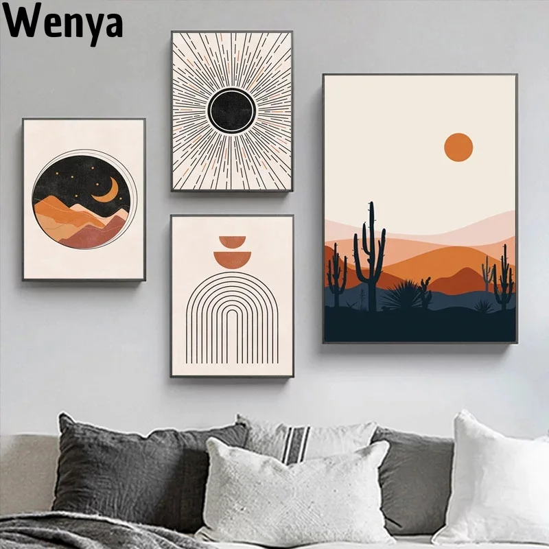 Abstract Mid Century Poster Sun And Moon Canvas Painting Rainbows Modern Art Print Geometric Wall Art Picture For Living Room
Abstract Mid Century Poster Sun And Moon Canvas Painting Rainbows Modern Art Print Geometric Wall Art Picture For Living Room