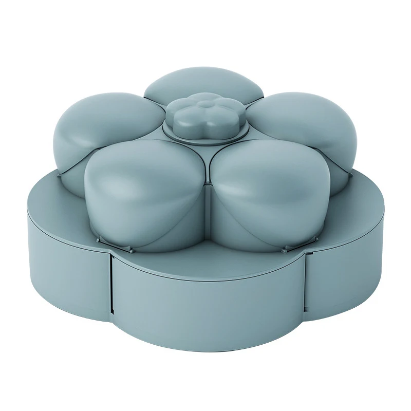 Petal-Shaped Rotating Dual Layer Snack Serving Tray Sectional Candy Nut Box Snack Tray with Phone Holder 2020ing
Petal-Shaped Rotating Dual Layer Snack Serving Tray Sectional Candy Nut Box Snack Tray with Phone Holder 2020ing