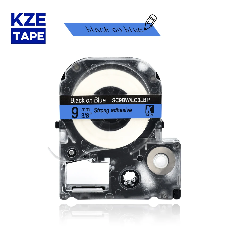 Epson label tape 9mm black on blue SC9BW LC3LBP typewriter ribbon for KingJim label maker LW-300 LW400Epson label printer
Epson label tape 9mm black on blue SC9BW LC3LBP typewriter ribbon for KingJim label maker LW-300 LW400Epson label printer