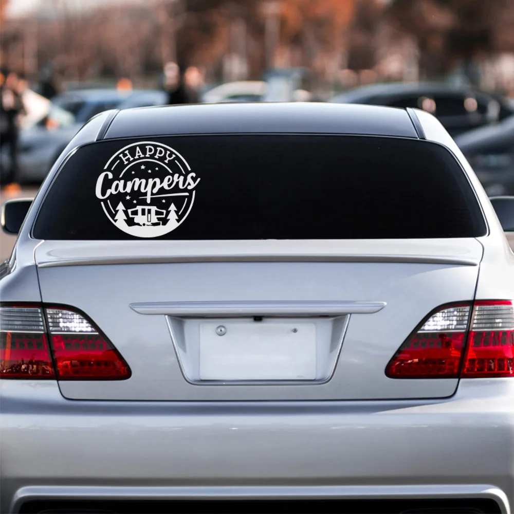 Art Design Happy Campers Car Stickers And Decals Die Cut Decal Bumper Sticker For Windows, Cars, Trucks, Laptops
Art Design Happy Campers Car Stickers And Decals Die Cut Decal Bumper Sticker For Windows, Cars, Trucks, Laptops