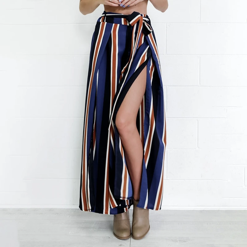 Europe and America Women's Pants Stripes Pants Sexy Slit Lace-Up Trousers Women's Summer Pants Casual Loose Pants S
Europe and America Women's Pants Stripes Pants Sexy Slit Lace-Up Trousers Women's Summer Pants Casual Loose Pants S