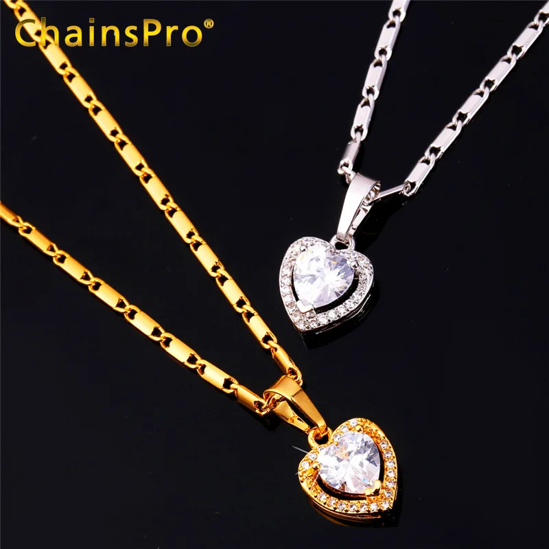 Collare Crystal Heart Necklaces & Pendants Gold/Silver Color Cubic Zirconia Wholesale Wedding Bridal Necklace Women P289 
Collare Crystal Heart Necklaces & Pendants Gold/Silver Color Cubic Zirconia Wholesale Wedding Bridal Necklace Women P289