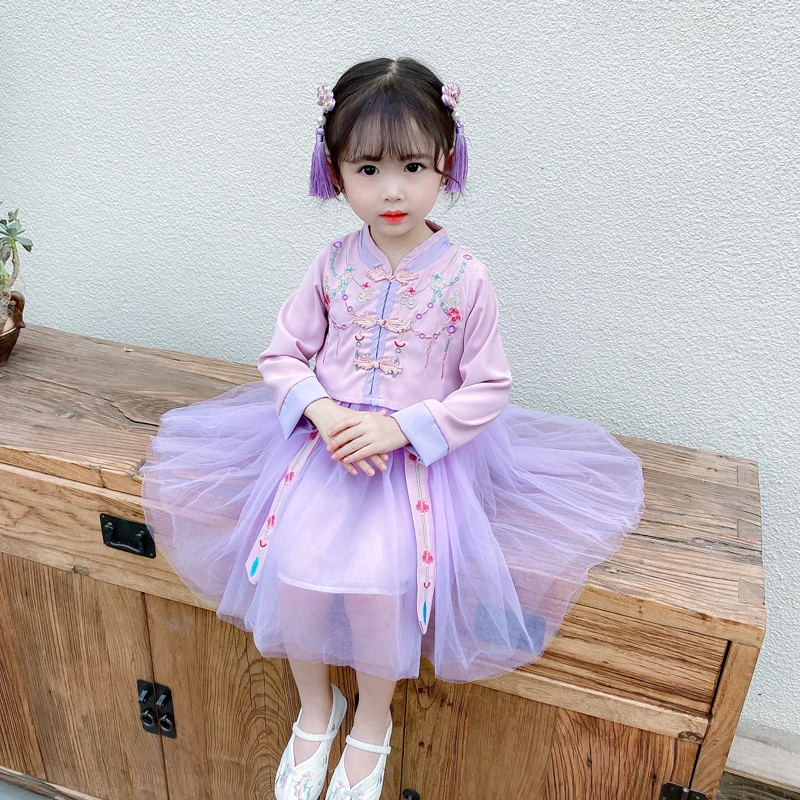 Hanfu Girls' Spring Dresses Chinese Traditional Style Outfit Skirt Baby Retro Tang Kids Cosplay Costumes Princess
Hanfu Girls' Spring Dresses Chinese Traditional Style Outfit Skirt Baby Retro Tang Kids Cosplay Costumes Princess