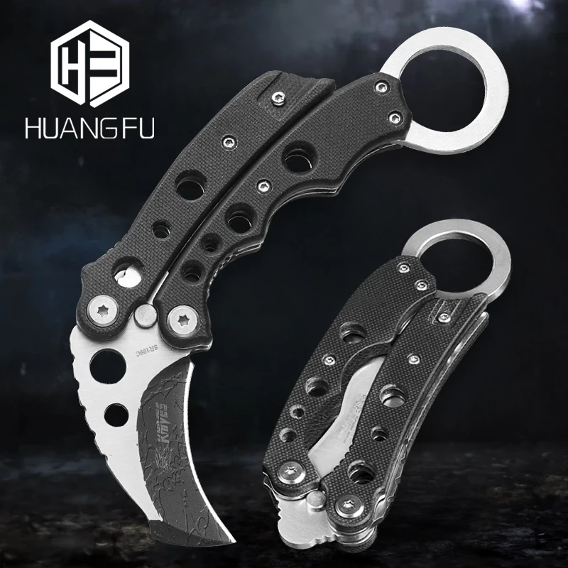 HUANGFU G10 Handle Folding Knife CSGO Hunting Knife Claw Knife Outdoor Rescue Survival Knife EDC Self-defense Tool
HUANGFU G10 Handle Folding Knife CSGO Hunting Knife Claw Knife Outdoor Rescue Survival Knife EDC Self-defense Tool