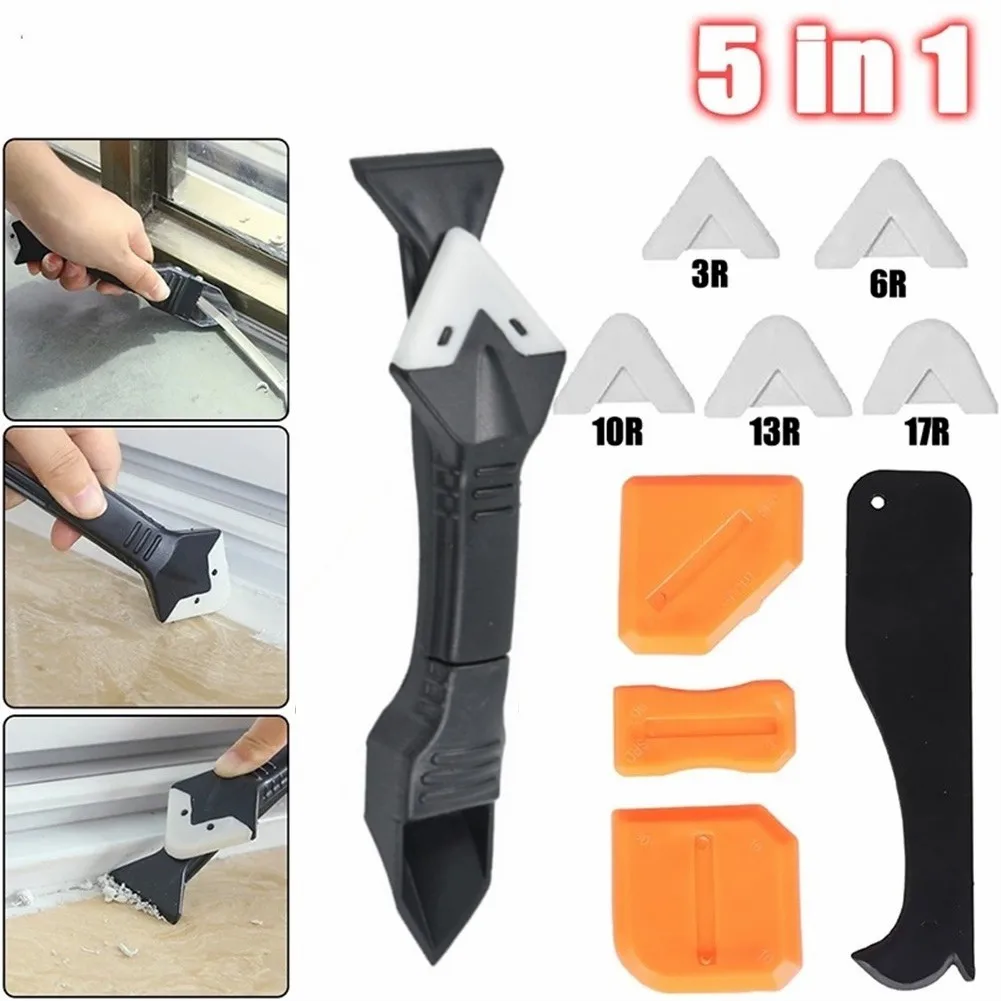 10Pcs Black 5 In 1 Smooth Scraper Remover Tool Kit Silicone Scraper Set Caulking Grouting Sealant Finishing Smooth Scraper
10Pcs Black 5 In 1 Smooth Scraper Remover Tool Kit Silicone Scraper Set Caulking Grouting Sealant Finishing Smooth Scraper