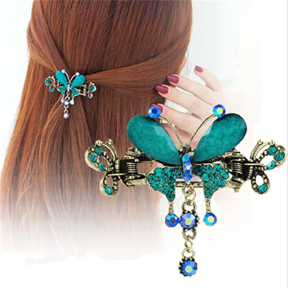 New Retro Hair Clips For Women Rhinestone Bowknot Hair Pins Spring Clip Head Back Holder Headwear Hair Accessories
New Retro Hair Clips For Women Rhinestone Bowknot Hair Pins Spring Clip Head Back Holder Headwear Hair Accessories