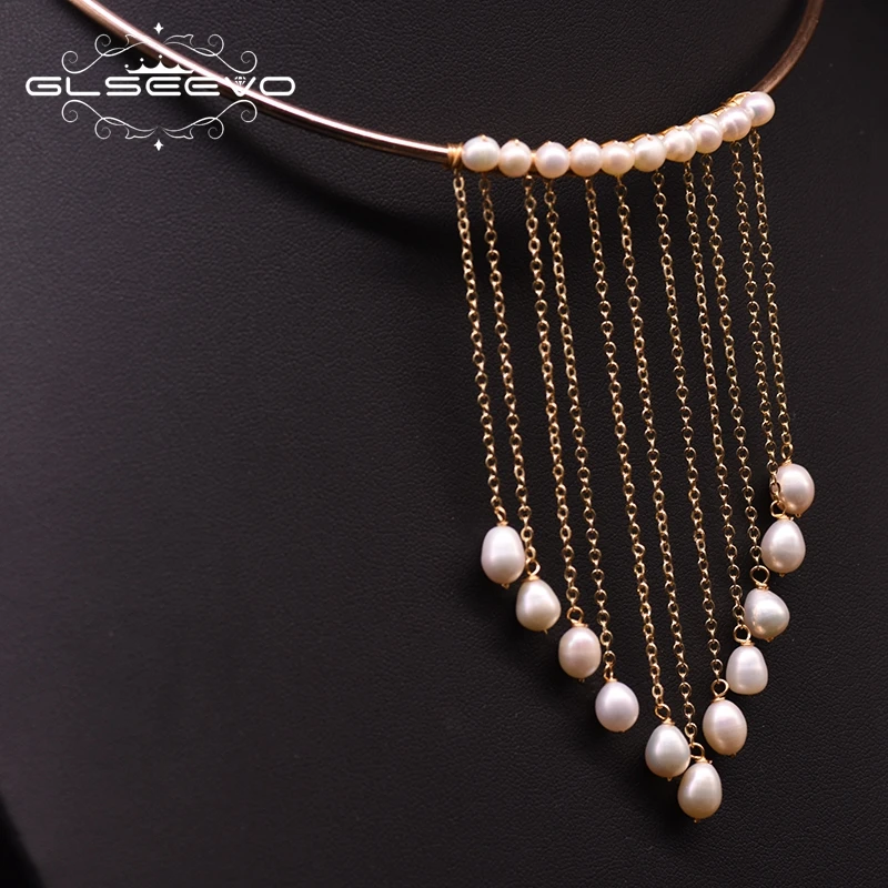 GLSEEVO Handmade Natural Freshwater Pearl Pendant Choker Necklace For Women Best Friend Gifts Of Love Anime Luxury Jewrly GN0183
GLSEEVO Handmade Natural Freshwater Pearl Pendant Choker Necklace For Women Best Friend Gifts Of Love Anime Luxury Jewrly GN0183