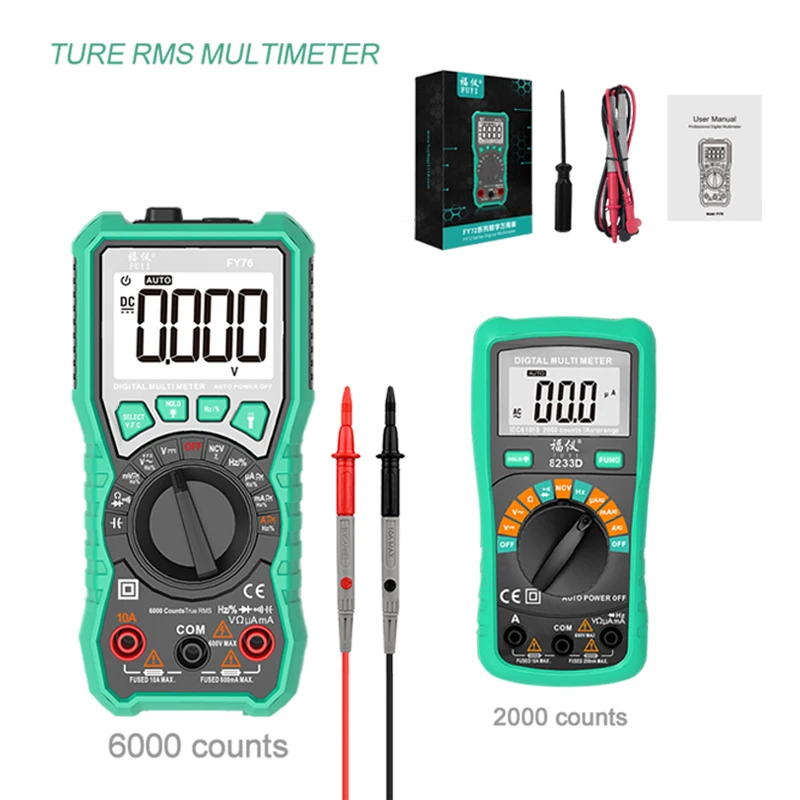 6000 counts Multimeter NCV Digital Multimeter True-RMS Auto Ranging AC/DC Voltage Meter Multimetro Digital Multimetr Voltmeter
6000 counts Multimeter NCV Digital Multimeter True-RMS Auto Ranging AC/DC Voltage Meter Multimetro Digital Multimetr Voltmeter