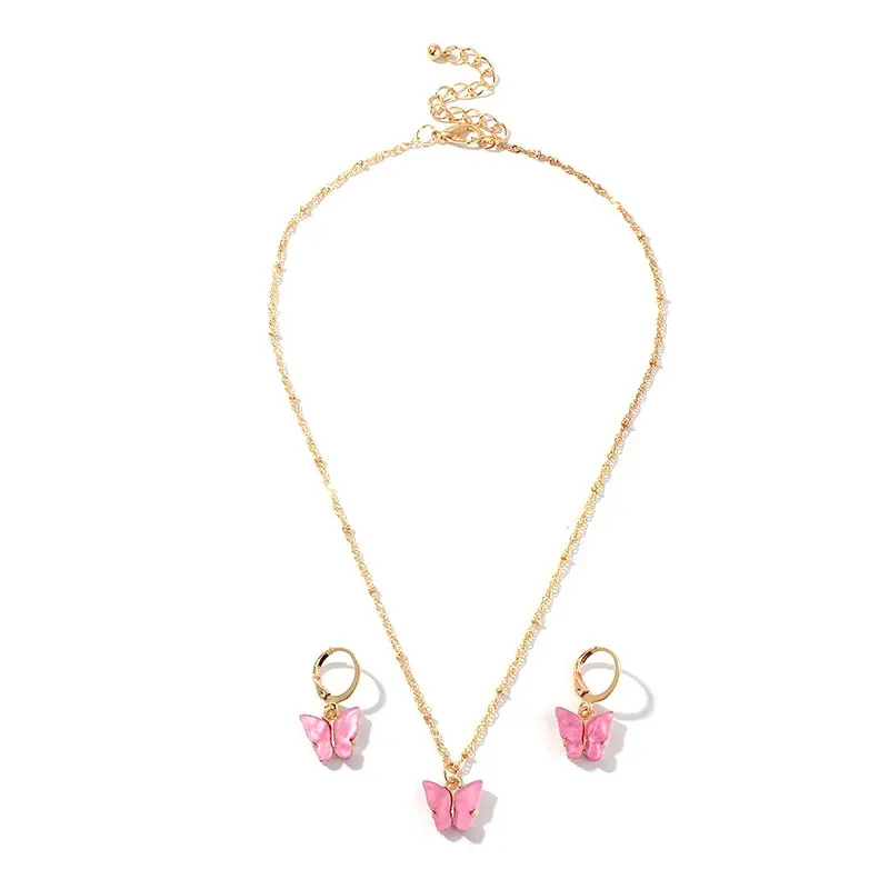 Fashion Women Gold Color Metal Jewelry Set Necklace Earrings Butterfly Animal Acrylic Girls Party Wedding Gifts Jewelry Set
Fashion Women Gold Color Metal Jewelry Set Necklace Earrings Butterfly Animal Acrylic Girls Party Wedding Gifts Jewelry Set