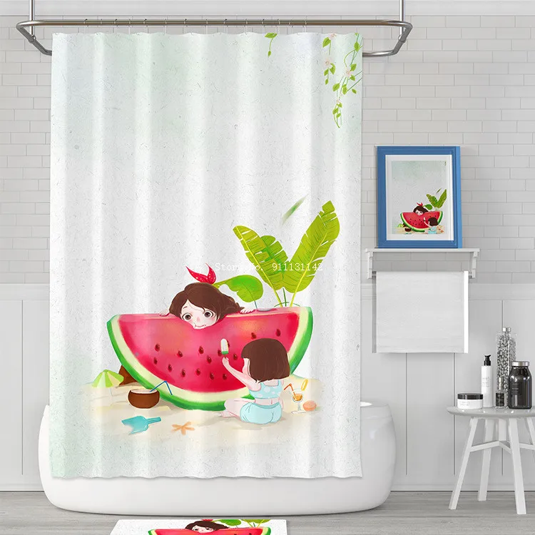 Занавеска для душа с рисунком арбуза
Занавеска для душа с рисунком арбуза