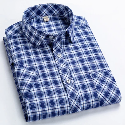 Men's New Short Sleeve Cotton Shirt Plaid Large Lapel Casual Versatile Business Men's Iron Free Shirt
Men's New Short Sleeve Cotton Shirt Plaid Large Lapel Casual Versatile Business Men's Iron Free Shirt