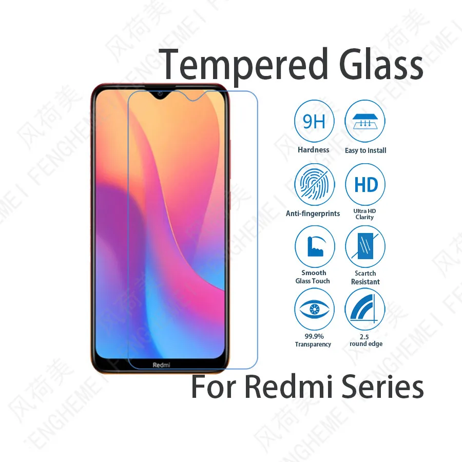 Закаленное стекло 3 шт./лот FENGHEIMEI для Redmi 10X 9A 9 9C 9T 8A Power Prime Dual Pro 8 7 7A 6 6A защита