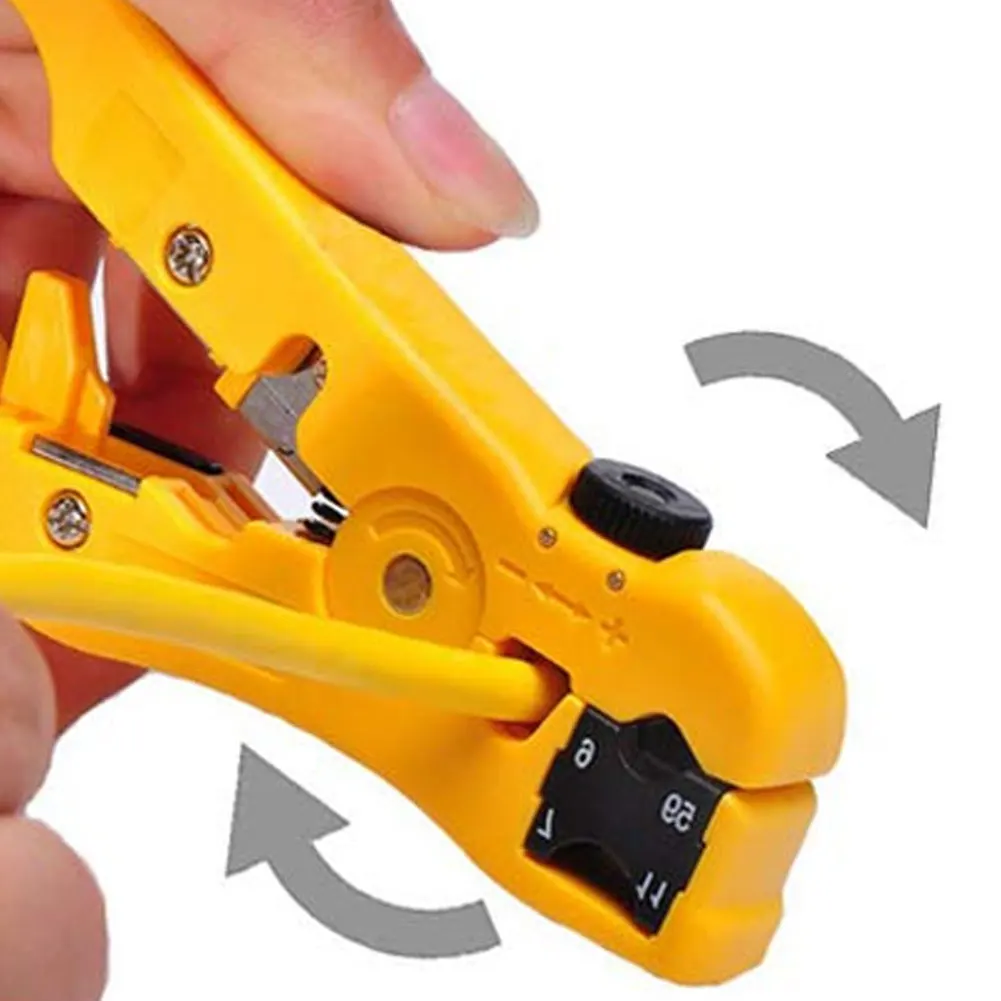 Exquisite PortableUniversal Cutter Wire Cable Wire Stripping Tools Adjustable Wire Stripper For Coax Cable Telephone Cable 2Pcs 
Exquisite PortableUniversal Cutter Wire Cable Wire Stripping Tools Adjustable Wire Stripper For Coax Cable Telephone Cable 2Pcs