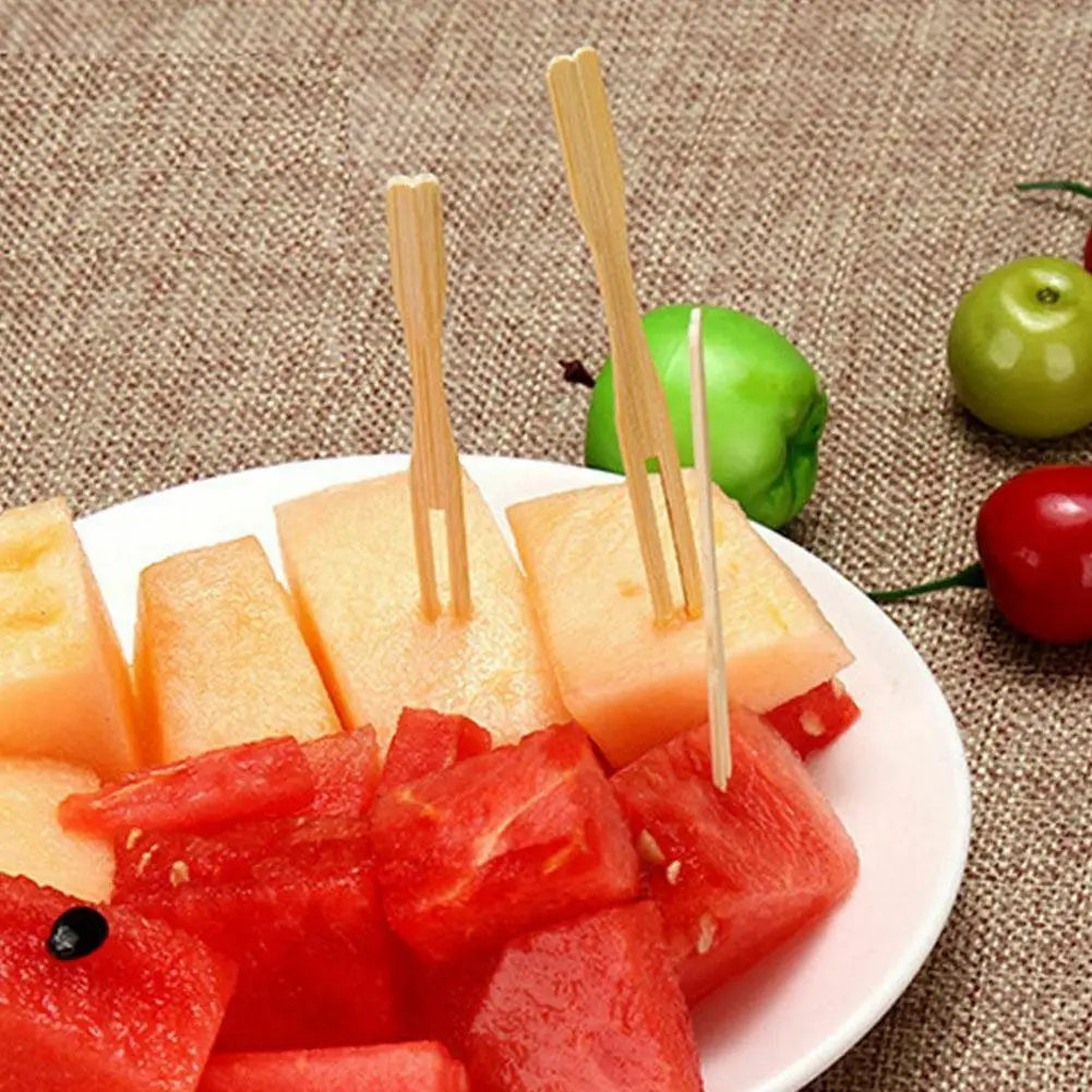 100 Pieces Bamboo Disposable Wooden Fruit Fork Dessert Home Set Supplies Cocktail Fork Household Decor Party Tableware W7B2 
100 Pieces Bamboo Disposable Wooden Fruit Fork Dessert Home Set Supplies Cocktail Fork Household Decor Party Tableware W7B2