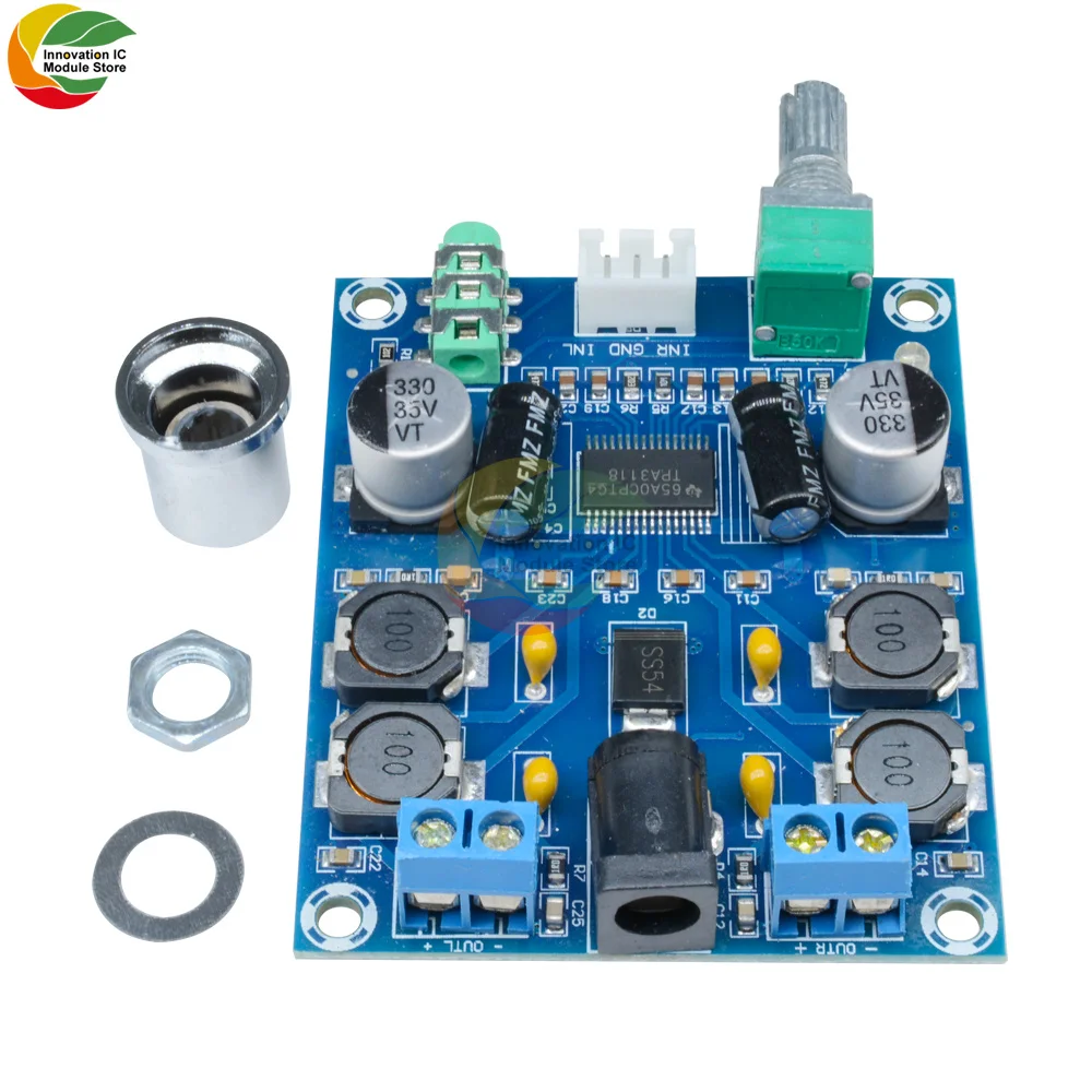 Ziqqucu TPA3118D2 Stereo Power Amplifier Module DC 12V 24V 28V Dual Channel 45W*2 Digital HD Edition Audio Power Amplifier Board
Ziqqucu TPA3118D2 Stereo Power Amplifier Module DC 12V 24V 28V Dual Channel 45W*2 Digital HD Edition Audio Power Amplifier Board