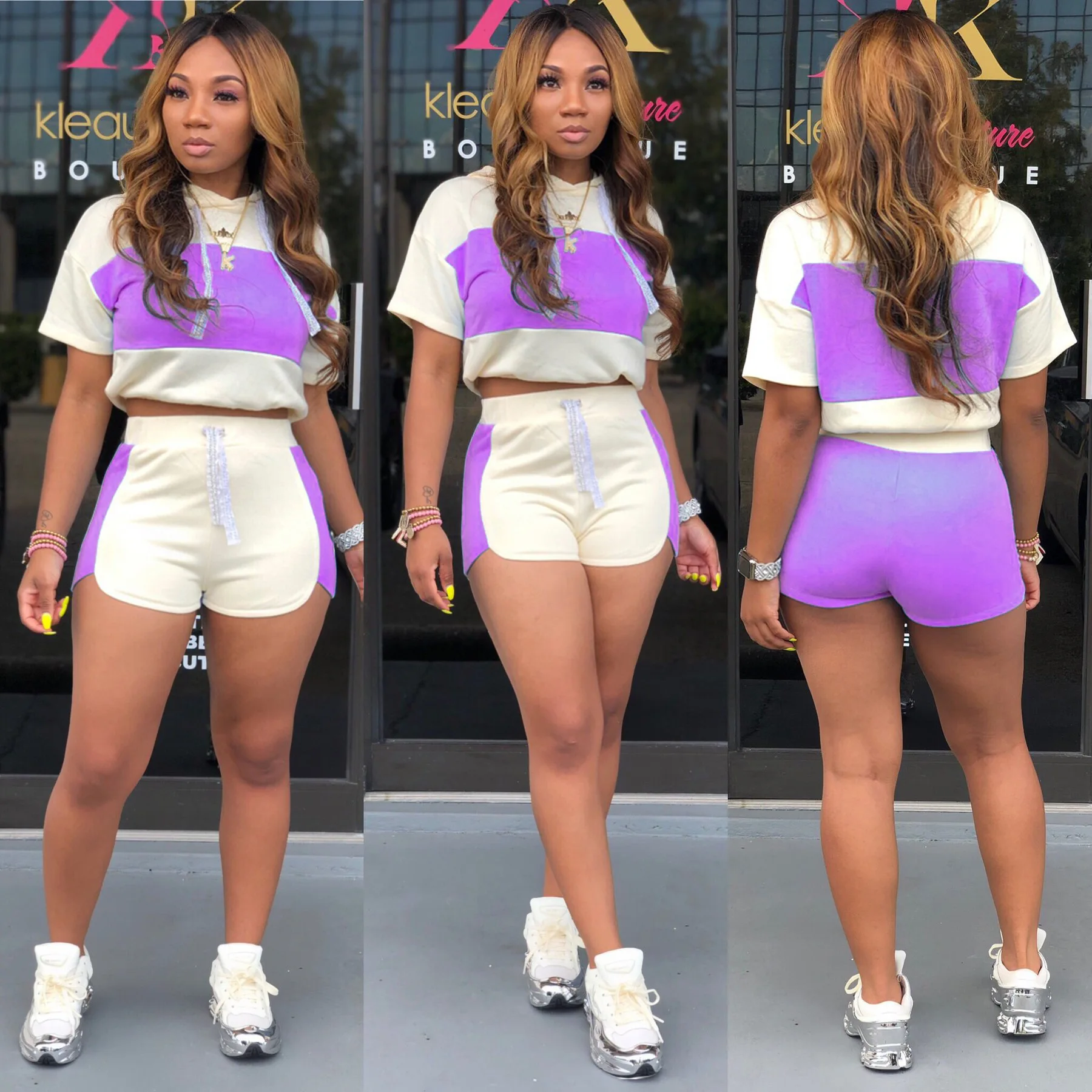 Chocomist комплект из двух предметов повседневные спортивные цветные блокирующие женские шорты M7220
Chocomist комплект из двух предметов повседневные спортивные цветные блокирующие женские шорты M7220