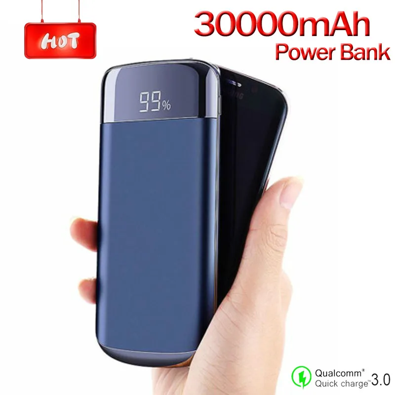 Power Bank 30000mAh Portable Charging Power Bank 30000 mAh Dual USB PoverBank External Battery Charger for Xiaomi Mi 9 8 iPhone
Power Bank 30000mAh Portable Charging Power Bank 30000 mAh Dual USB PoverBank External Battery Charger for Xiaomi Mi 9 8 iPhone