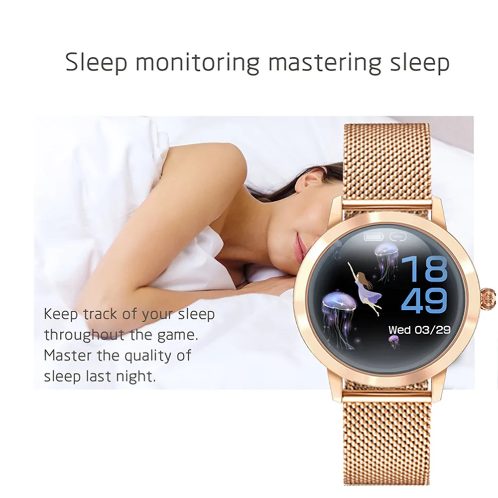 New Lovely Smart Watch For Women IP68 Waterproof Heart Rate BP Message Reminder Smartwatch Connect For Xiaomi Android IOS
New Lovely Smart Watch For Women IP68 Waterproof Heart Rate BP Message Reminder Smartwatch Connect For Xiaomi Android IOS