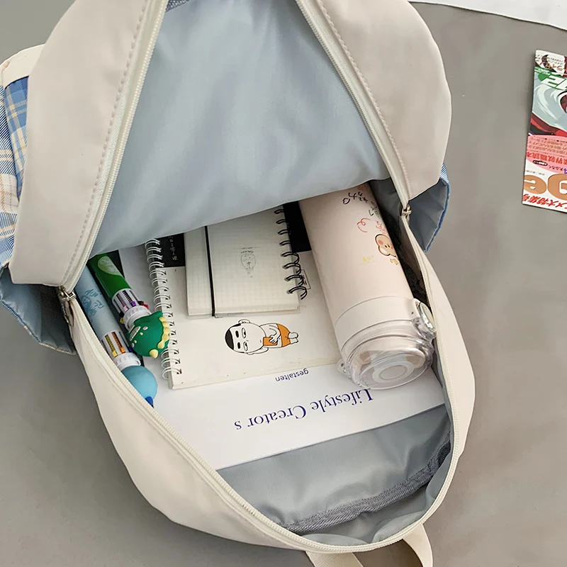 Women's Plaid Backpacks for Teenage Girls Large Capacity Travel Rucksack Cute Female Nylon School Book Bags Preppy Style Bagpack
Women's Plaid Backpacks for Teenage Girls Large Capacity Travel Rucksack Cute Female Nylon School Book Bags Preppy Style Bagpack