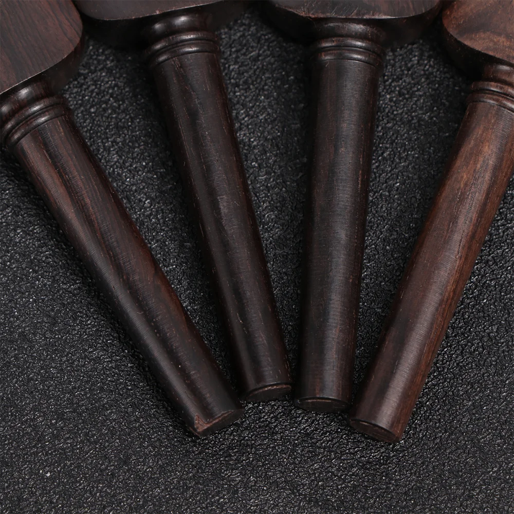 

4PCS Ebony Wood Violin Tuning Pegs String Instrument Accessories for Fiddler Replacement (4/4)