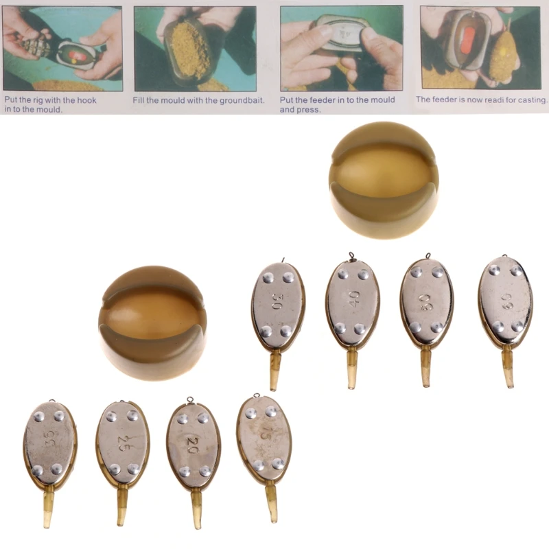 Set Of Fishing Feeding Quick Release Method Plastic Mold Lead Feeder Bait Tools
Set Of Fishing Feeding Quick Release Method Plastic Mold Lead Feeder Bait Tools