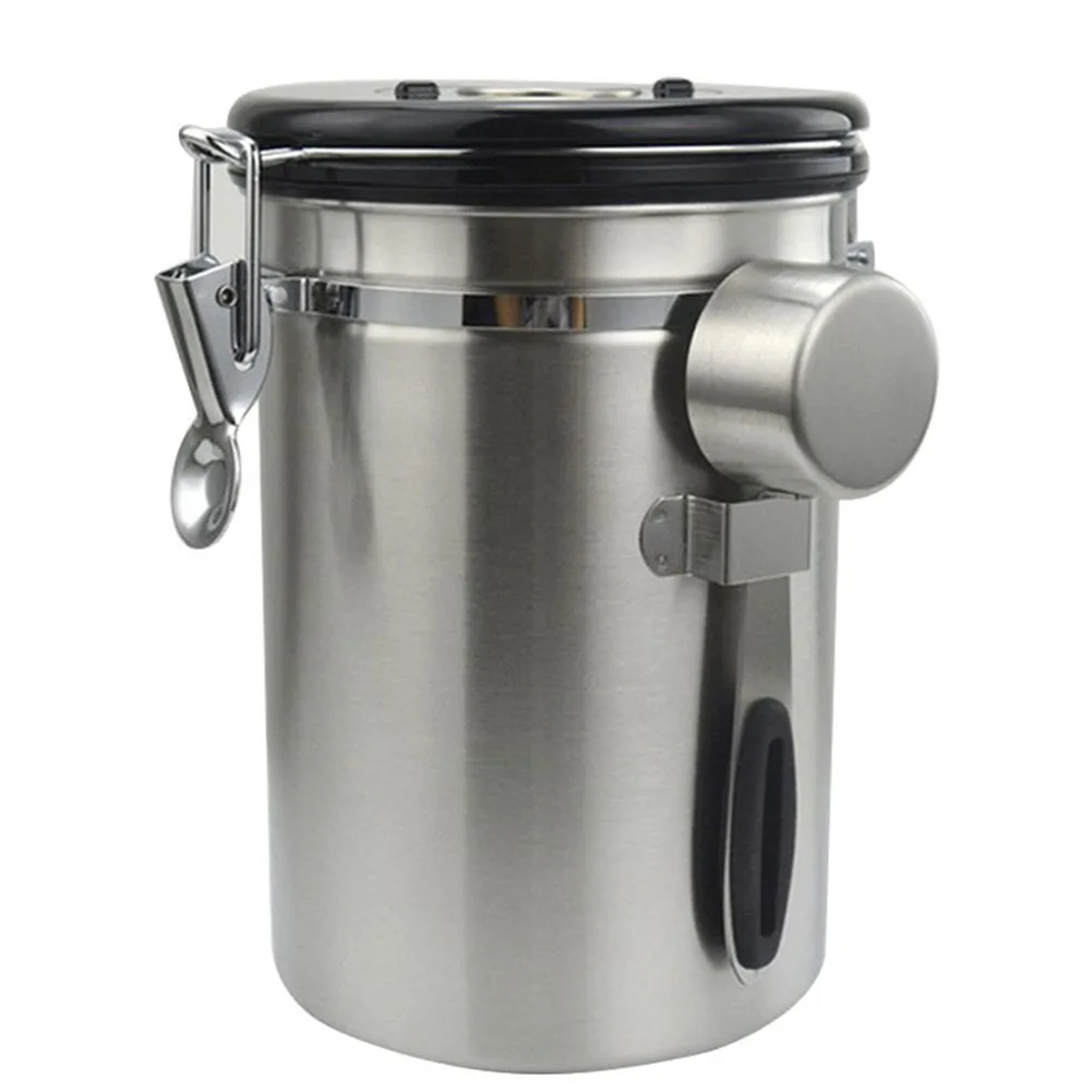 Airtight Coffee Canister Stainless Steel Container Coffee Ground Vault Jar with Valve for Kitchen TN99
Airtight Coffee Canister Stainless Steel Container Coffee Ground Vault Jar with Valve for Kitchen TN99