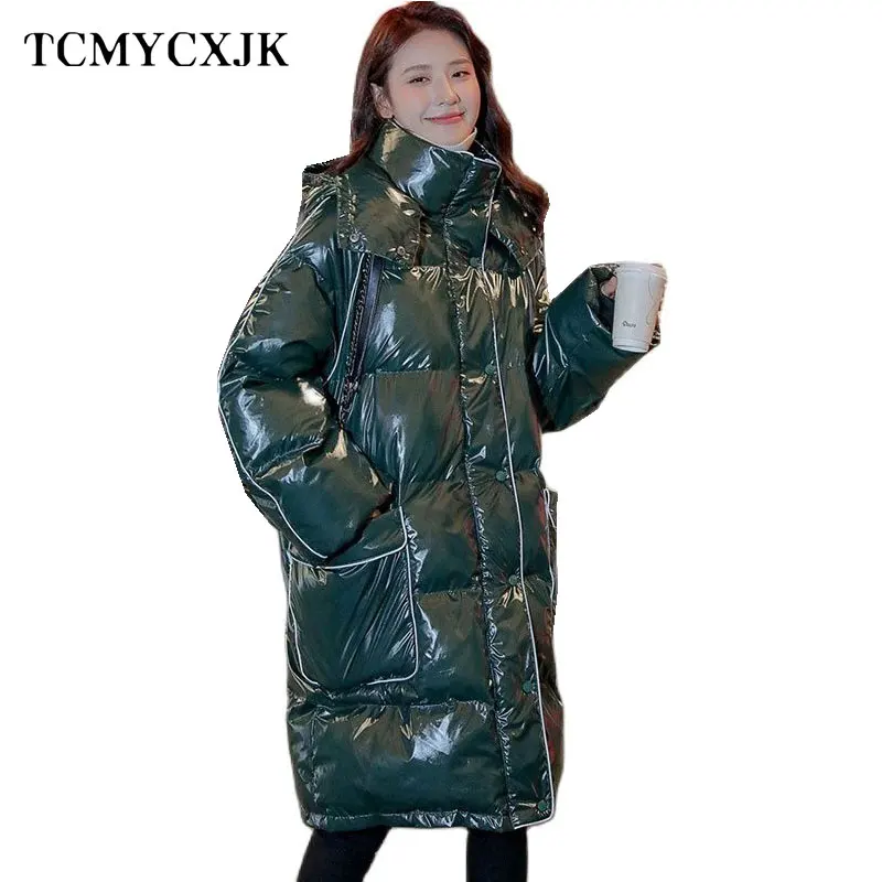 Женская хлопковая куртка с капюшоном, блестящая водонепроницаемая куртка оверсайз в полоску, зима 2021
Женская хлопковая куртка с капюшоном, блестящая водонепроницаемая куртка оверсайз в полоску, зима 2021