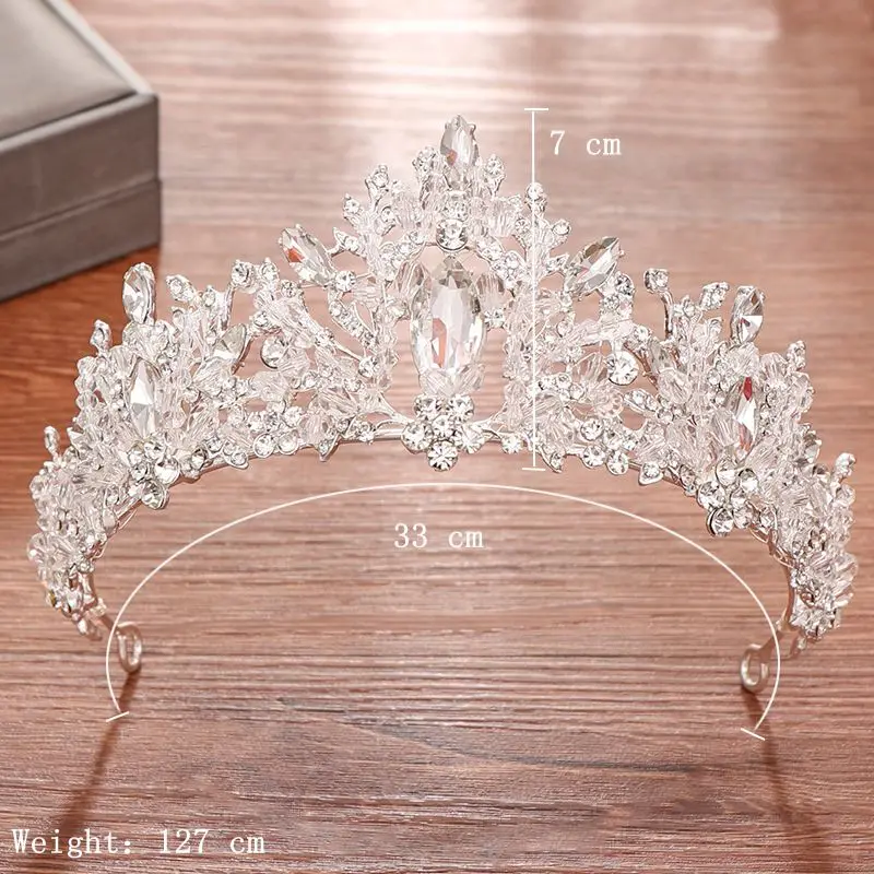Silver Color Crystal Rhinestone Crown Bride Tiara For Women Hair Ornaments Bridal Crown Headband Wedding Hair Accessories
Silver Color Crystal Rhinestone Crown Bride Tiara For Women Hair Ornaments Bridal Crown Headband Wedding Hair Accessories