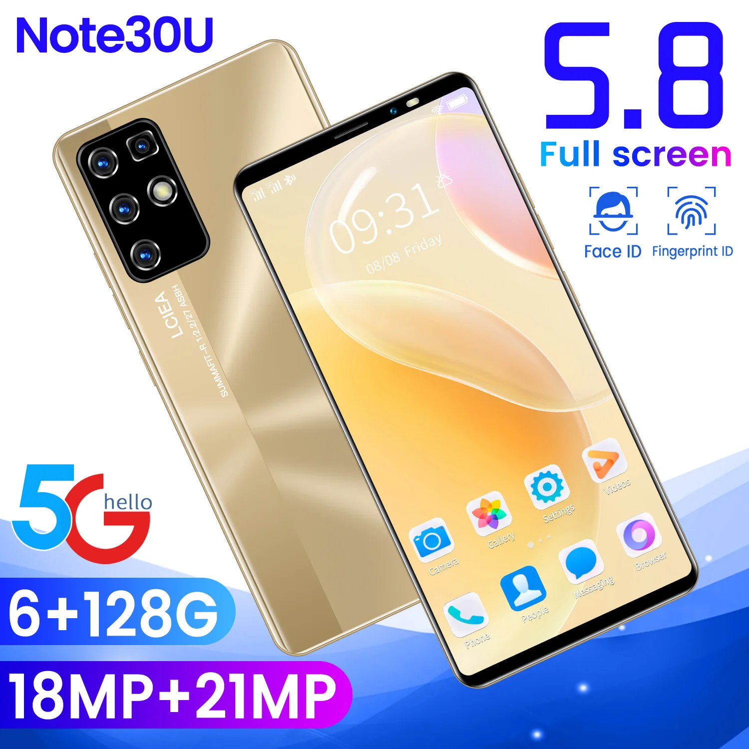 2021 Note 30U Cheap smartphone 5.8inchs 6+128GB 18+21MP Camera Global Languages 4000mAh Battery LTE 3G+4G UFS 3.0 Cellphone
2021 Note 30U Cheap smartphone 5.8inchs 6+128GB 18+21MP Camera Global Languages 4000mAh Battery LTE 3G+4G UFS 3.0 Cellphone