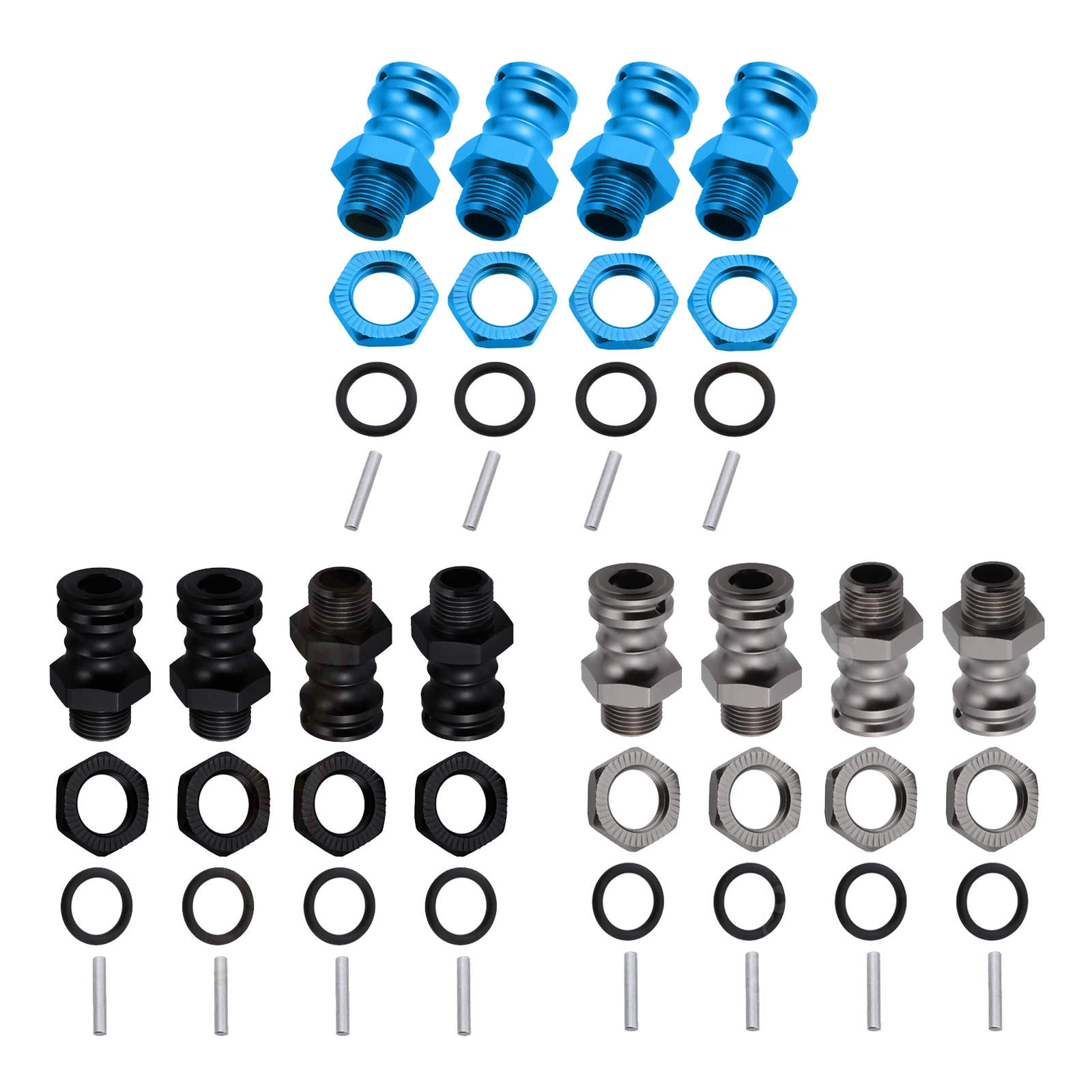 4 Pack Aluminum 17mm to 23mm Wheel Extension Hex Drive Hub Adapter Widener for 1/8 RC Car Monster Truck
4 Pack Aluminum 17mm to 23mm Wheel Extension Hex Drive Hub Adapter Widener for 1/8 RC Car Monster Truck