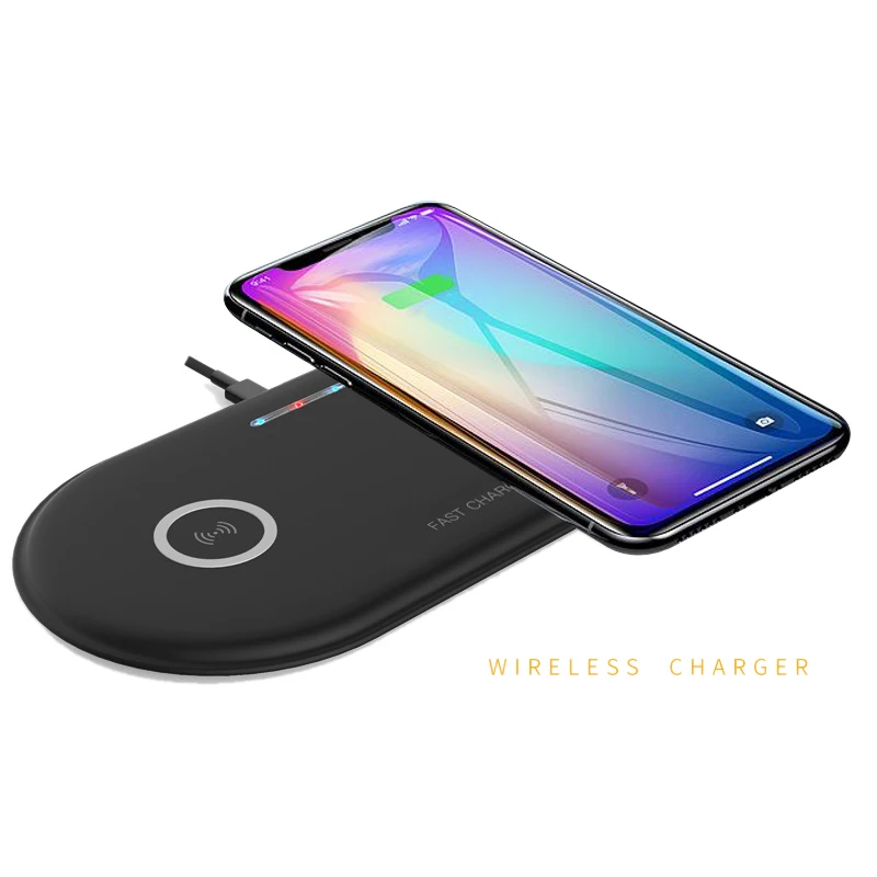 Двойное 10 Вт Беспроводное зарядное устройство для iPhone X XS Max Xr Qi двойная быстрая