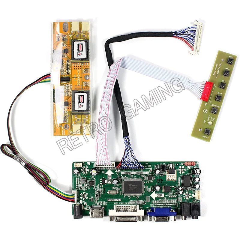 Плата контроллера ЖК-драйвера HDMI DVI VGA аудио DIY Kit 30Pin LVDS кабель 4CCFL инвертор
