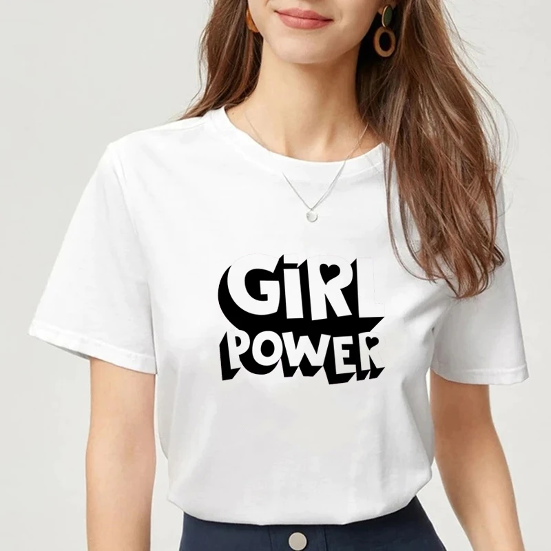 Girl Power GraphicT-Shirts Women Fashion Letter Printing Ladies Tee 2021 Y2k Aesthetic Short Sleeve Casual Loose Round Neck Tops
Girl Power GraphicT-Shirts Women Fashion Letter Printing Ladies Tee 2021 Y2k Aesthetic Short Sleeve Casual Loose Round Neck Tops
