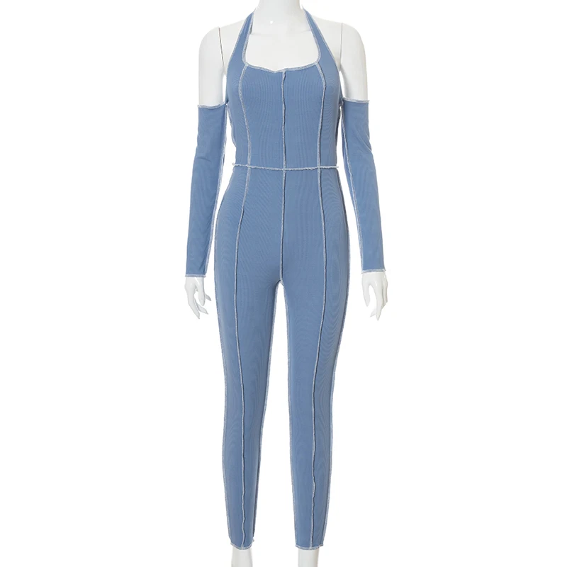 Halter Square Collar Skinny Jumpsuits Women Elastic One Piece Rompers Backless Long Sleeve Casual Summer Fashion Streetwear
Halter Square Collar Skinny Jumpsuits Women Elastic One Piece Rompers Backless Long Sleeve Casual Summer Fashion Streetwear