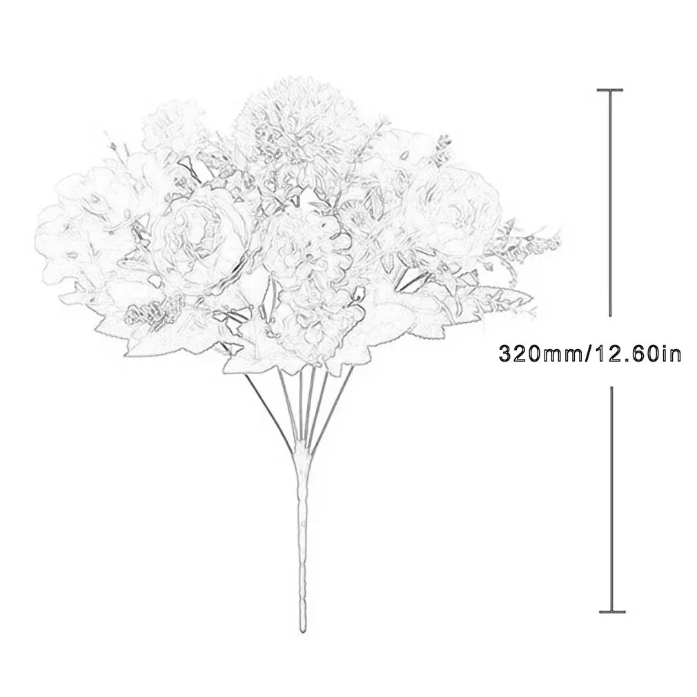 1PC 7 Head Silk Peony Artificial Fake Hydrangea Rose Flowers Wedding Party Decor DIY Floral Realistic Flower Centerpieces
1PC 7 Head Silk Peony Artificial Fake Hydrangea Rose Flowers Wedding Party Decor DIY Floral Realistic Flower Centerpieces