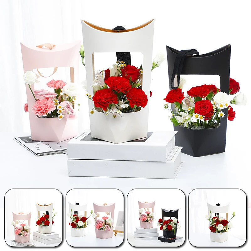Portable Flower Box Flower Gift Waterproof Paper Boxes Gifts Packing Boxes For Valentine'S Day Candy Cake Birthday Packing Bags
Portable Flower Box Flower Gift Waterproof Paper Boxes Gifts Packing Boxes For Valentine'S Day Candy Cake Birthday Packing Bags