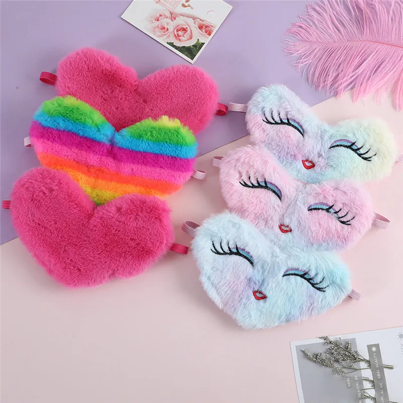 Rainbow Heart Eye Mask 3d Silk Love Sleeping Mask Plush Eye Shade Cover Blindfold Relax Mask For Travel Home Party Gifts
Rainbow Heart Eye Mask 3d Silk Love Sleeping Mask Plush Eye Shade Cover Blindfold Relax Mask For Travel Home Party Gifts