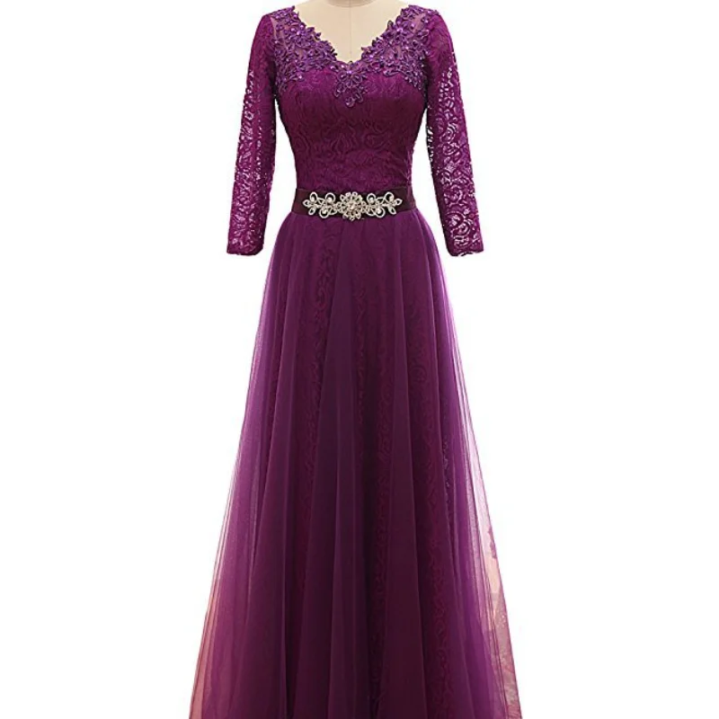 Women's Evening Dresses long sleeves Lace Shoulders Middle Sleeves Long Evening Dresses Toast Clothes Gauze Hand-sewn Beads
Women's Evening Dresses long sleeves Lace Shoulders Middle Sleeves Long Evening Dresses Toast Clothes Gauze Hand-sewn Beads