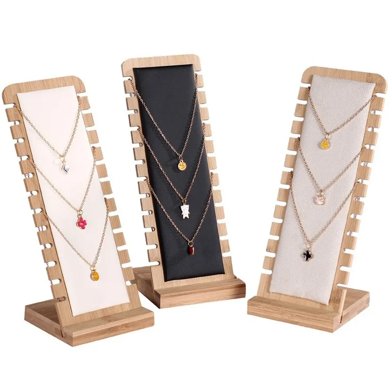 Bamboo jewelry display rack necklace display rack bracelet pendant storage rack display cabinet storage bag WY
Bamboo jewelry display rack necklace display rack bracelet pendant storage rack display cabinet storage bag WY