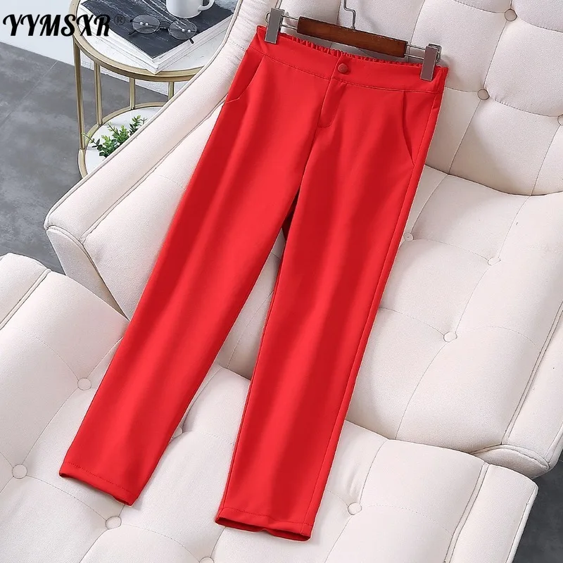 High Quality Slim Trousers Feminine 2021 Autumn and Winter Women's Trousers Suit Pants Large Size M-5XL Elegant Office Trousers
High Quality Slim Trousers Feminine 2021 Autumn and Winter Women's Trousers Suit Pants Large Size M-5XL Elegant Office Trousers