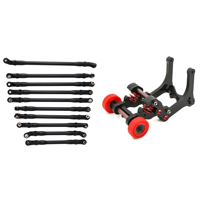 10Pcs Alloy Rod Link Linkage Set For Axial SCX10 II 90046 & 1Set Double Wheel Keel Wheelie Raise Head Bar
10Pcs Alloy Rod Link Linkage Set For Axial SCX10 II 90046 & 1Set Double Wheel Keel Wheelie Raise Head Bar