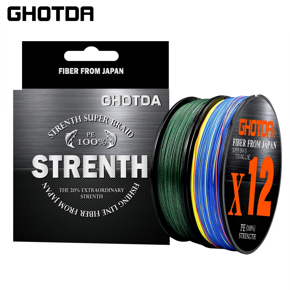 Плетеная рыболовная леска GHOTDA 11 3-41 8 кг 12 кос высокая плотность 100/300/500 м | Спорт и