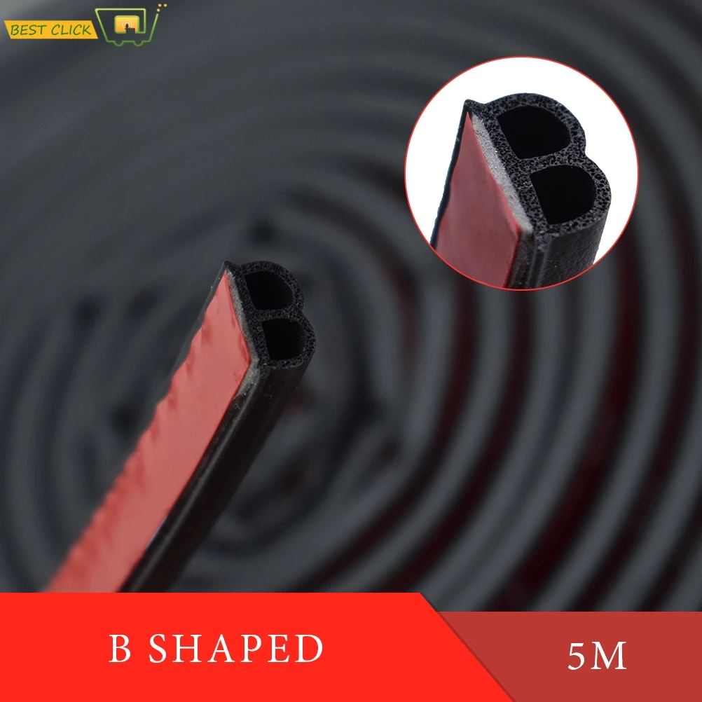 5M Car Door B-Shape Seal Strip Sticker Trunk Engine Cover Window Edge Trim Moulding Insulation Rubber Weatherstrip Hollow
5M Car Door B-Shape Seal Strip Sticker Trunk Engine Cover Window Edge Trim Moulding Insulation Rubber Weatherstrip Hollow