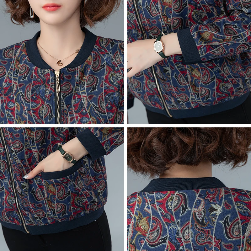 2021 Autumn Women Print Bomber Jacket Coats Casual Loose Basic Tops Baseball Long Sleeve Female Zipper Jacket Vintage Outwear
2021 Autumn Women Print Bomber Jacket Coats Casual Loose Basic Tops Baseball Long Sleeve Female Zipper Jacket Vintage Outwear